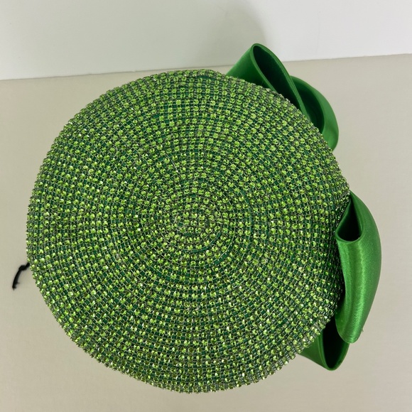 Green w/Bow, Whittall & Shon Sequin Hat Mardi Gras, St. Patrick's, Parades - Picture 8 of 10